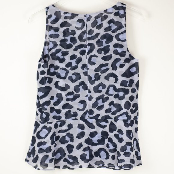 Cabi 5536 Feline Shirt Animal Print Sleeveless Blouse Tank Top Purple Size Small - Picture 3 of 7